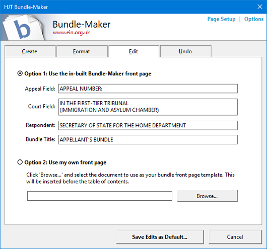 Edit Tab Screenshot
