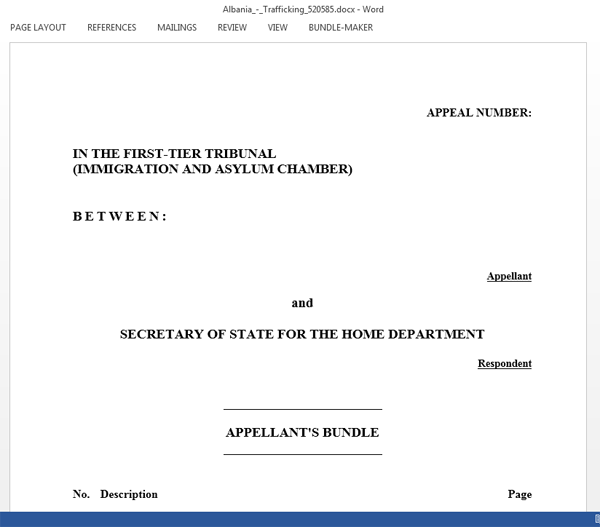 Default Front Page Screenshot