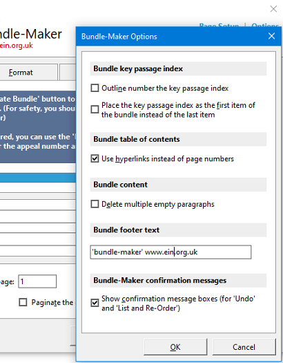 Options Menu Screenshot
