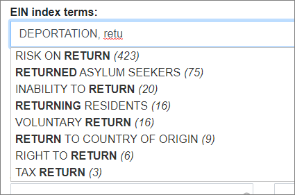 Autocomplete Index