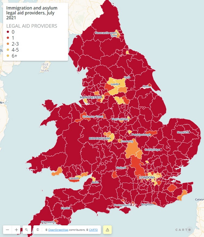 Immigration legal aid providers