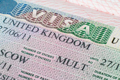 Visa vignette [Source: GOV.UK]